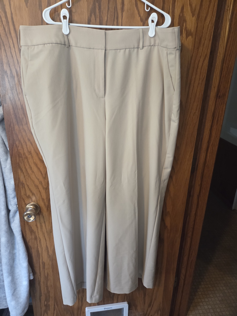 Classic Wide-Leg Women's Pants in Beige